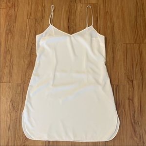 Cream V-Neck Nightie Slip Lingerie Nightgown